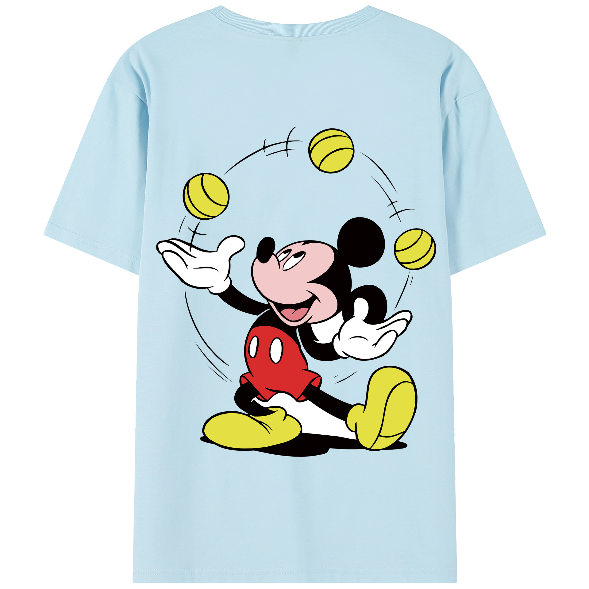 （画像用） ミッキーマウス Mickey Mouse 綿100％半袖Tシャツ（背面プリント）